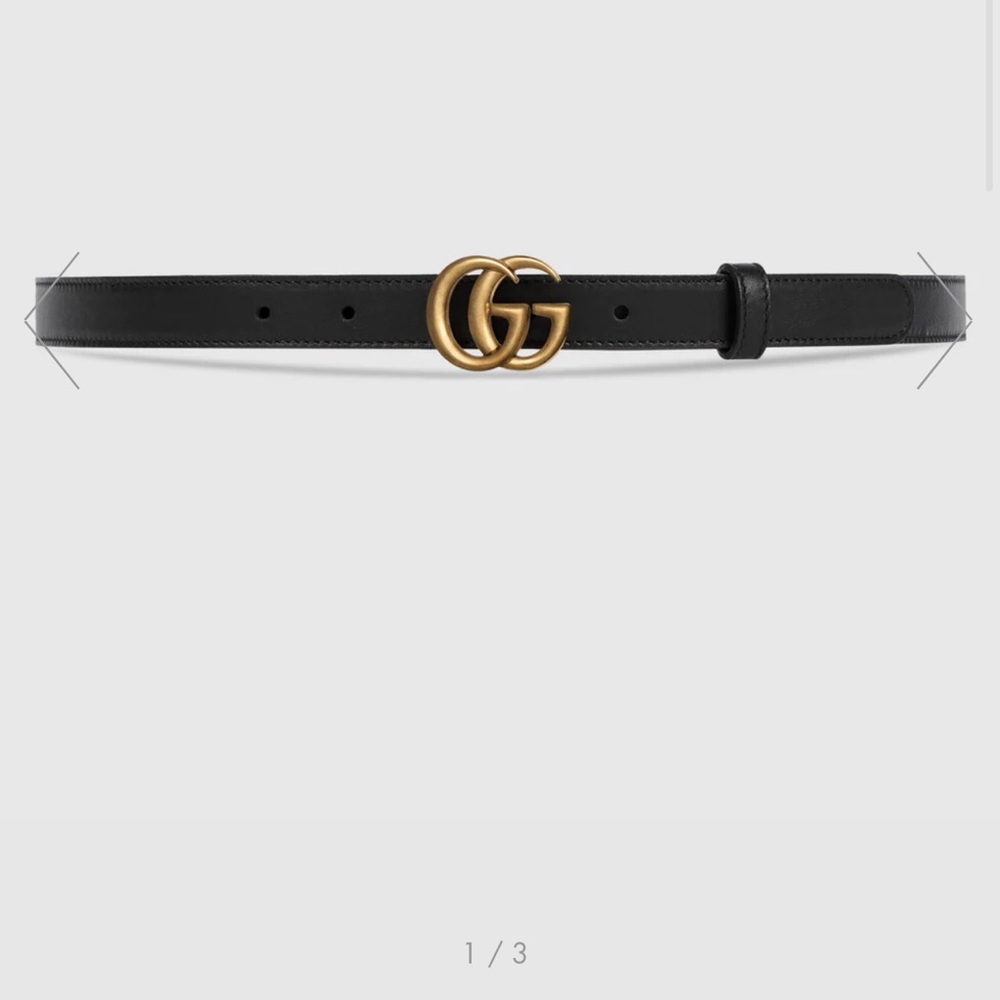 Gucci double GG thin belt